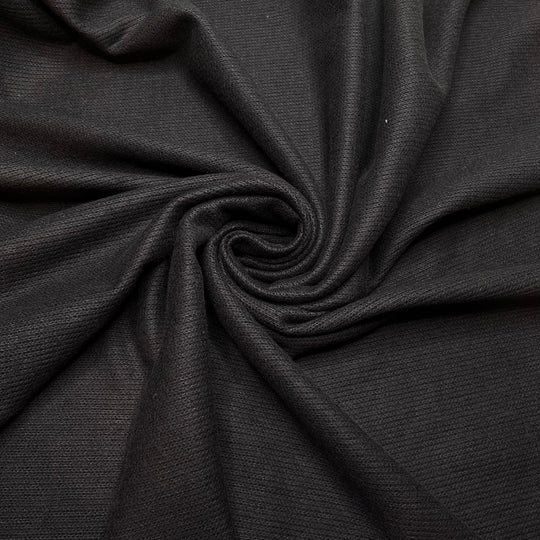 Loud Whisper - Brushed Cotton Blend Knit - Black - 2M Bundle (6766736310385)