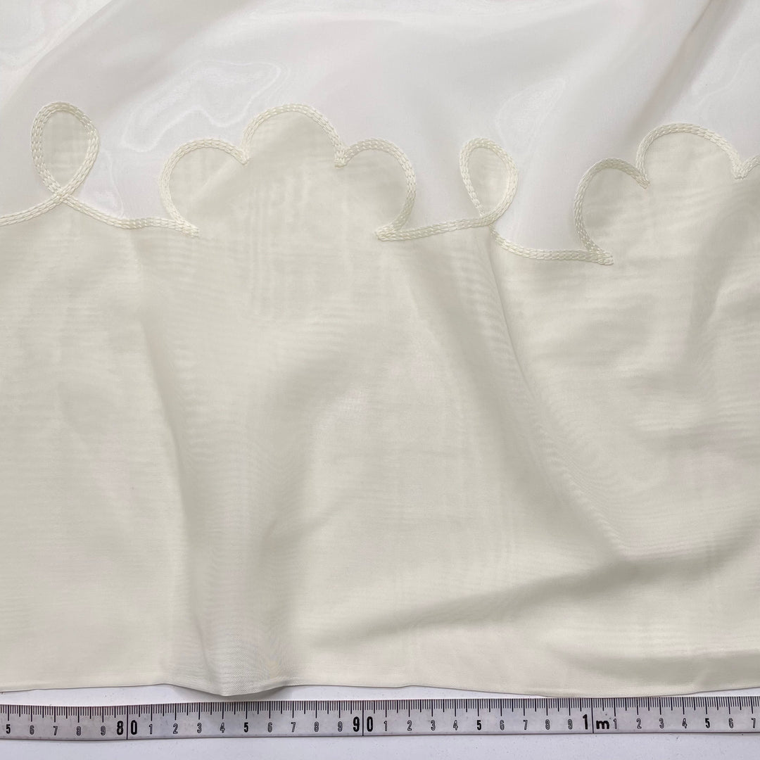 Family Dinner - Embroidered Border Poly Woven - Cream - Bundles (6782807310449)