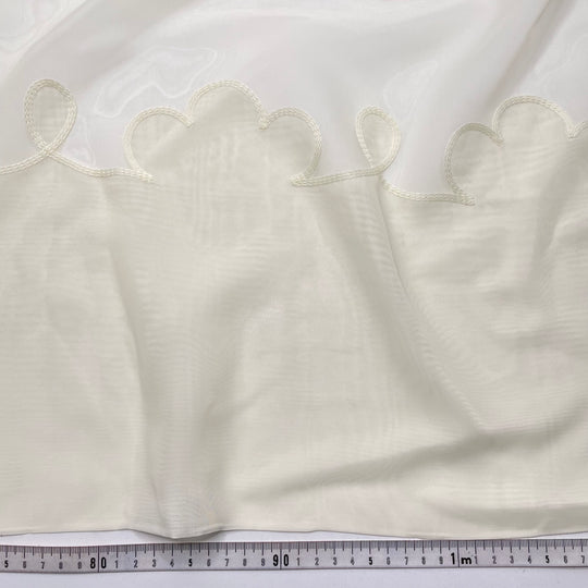 Family Dinner - Embroidered Border Poly Woven - Cream - Bundles (6782807310449)