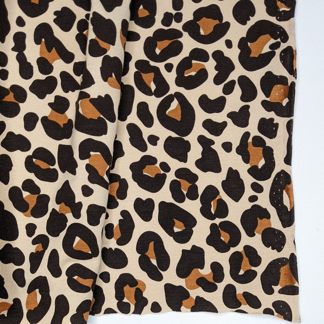 NTF Dec 1 - Jersey Cotton Knit - Beige/Black Animal Print - 2M Bundle (6823586889841)