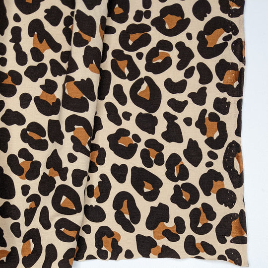 NTF Dec 1 - Jersey Cotton Knit - Beige/Black Animal Print - 2M Bundle (6823586889841)