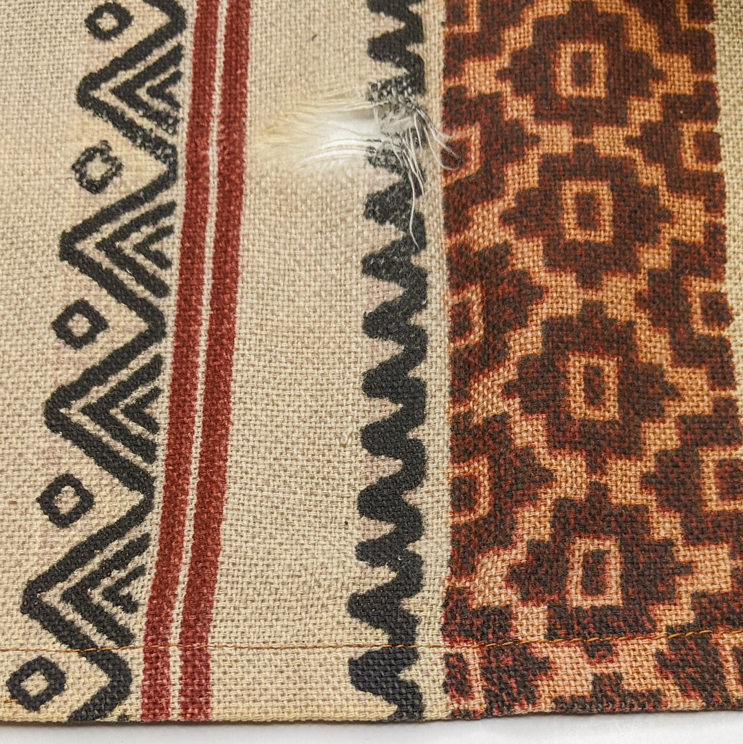 Totes Wild - Natural Blend Woven - Beige Black Brown Multi Geometric - 1M Bundle - FABCYCLE Deadstock and Sustainble Fabrics and Sewing Supplies (6789710086257)