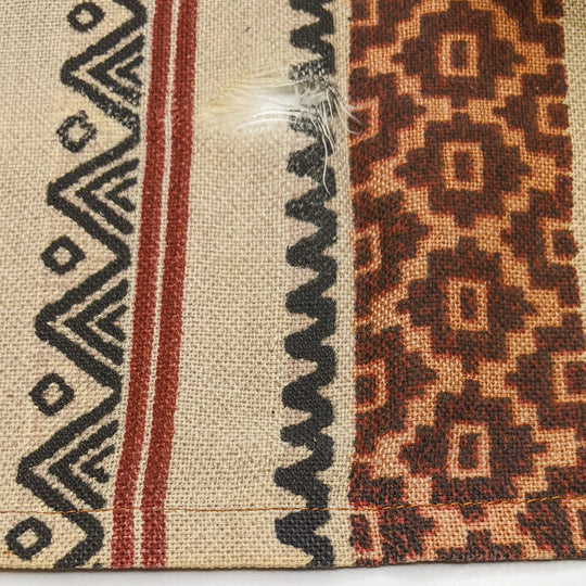 Totes Wild - Natural Blend Woven - Beige Black Brown Multi Geometric - 1M Bundle - FABCYCLE Deadstock and Sustainble Fabrics and Sewing Supplies (6789710086257)