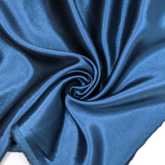 Especially Not Jessica - Satin Synthetic Woven - Dark Navy/Teal - Bundles - FABCYCLE Deadstock and Sustainble Fabrics and Sewing Supplies