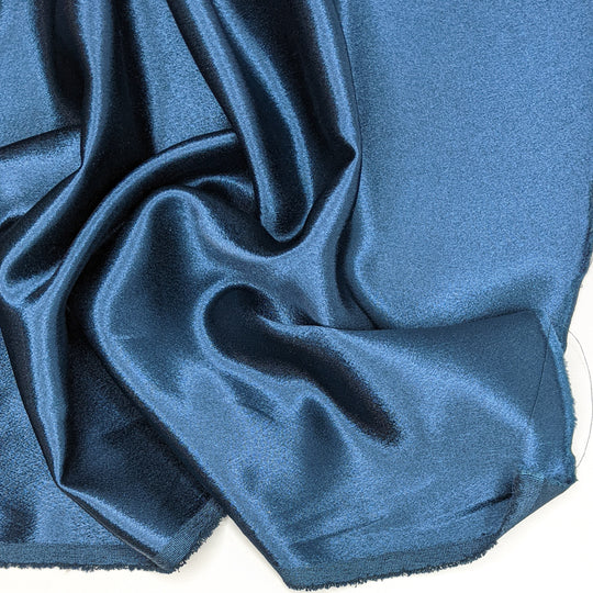 Especially Not Jessica - Satin Synthetic Woven - Dark Navy/Teal - Bundles - FABCYCLE Deadstock and Sustainble Fabrics and Sewing Supplies