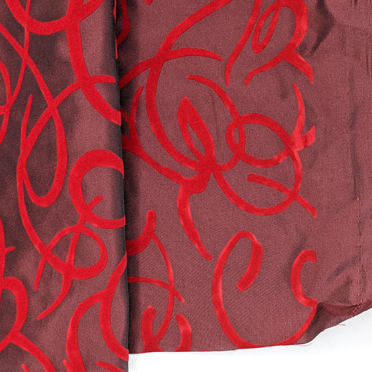 Romantic Dinner - Synthetic Woven - Burgundy/Red Abstract - Bundles - FABCYCLE Deadstock and Sustainble Fabrics and Sewing Supplies