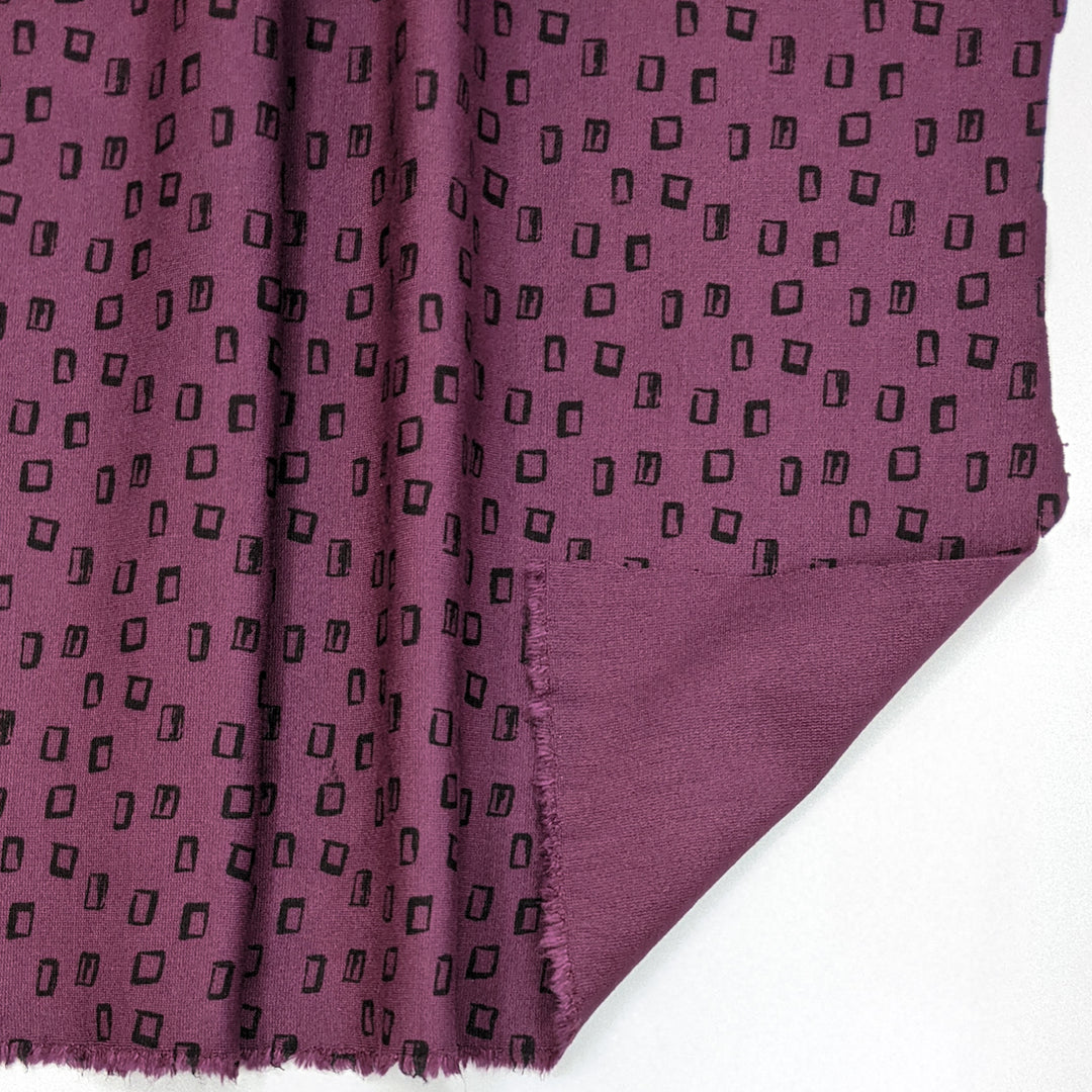 Put That Thing Back Where It Came From Or So Help Me - Ponte Viscose Blend Knit - Dark Magenta Abstract - Bundles - FABCYCLE Deadstock and Sustainble Fabrics and Sewing Supplies