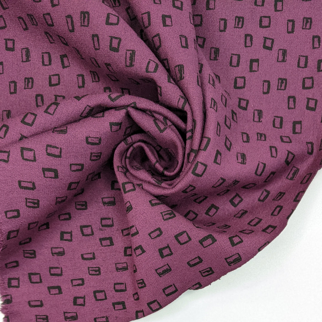 Put That Thing Back Where It Came From Or So Help Me - Ponte Viscose Blend Knit - Dark Magenta Abstract - Bundles - FABCYCLE Deadstock and Sustainble Fabrics and Sewing Supplies