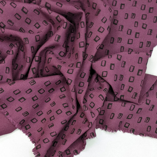 Put That Thing Back Where It Came From Or So Help Me - Ponte Viscose Blend Knit - Dark Magenta Abstract - Bundles - FABCYCLE Deadstock and Sustainble Fabrics and Sewing Supplies