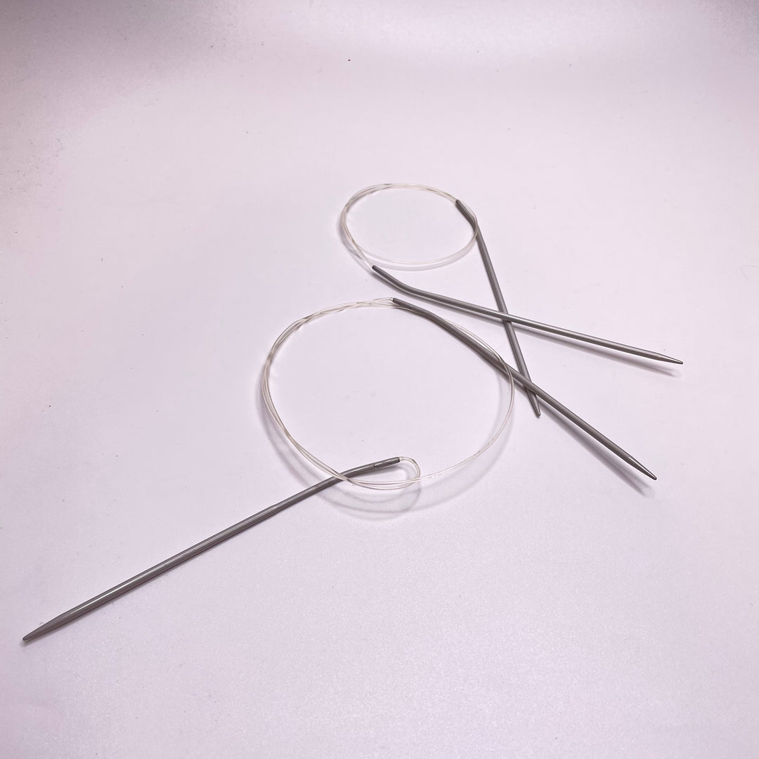 Circular Knitting Needles 2 Pack Sewing Tool - Grey - Individual (6787470262385)