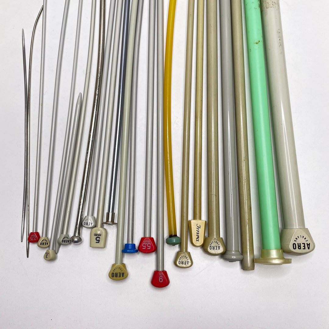 Single Knitting Needles Pack Sewing Tool - Grey/Silver - Individual (6787477504113)
