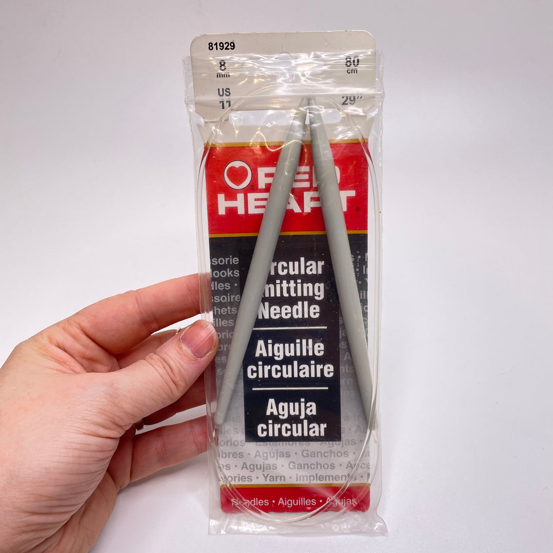 Circular Knitting Needles 8 Sewing Tool - Grey - Individual (6787510370417)