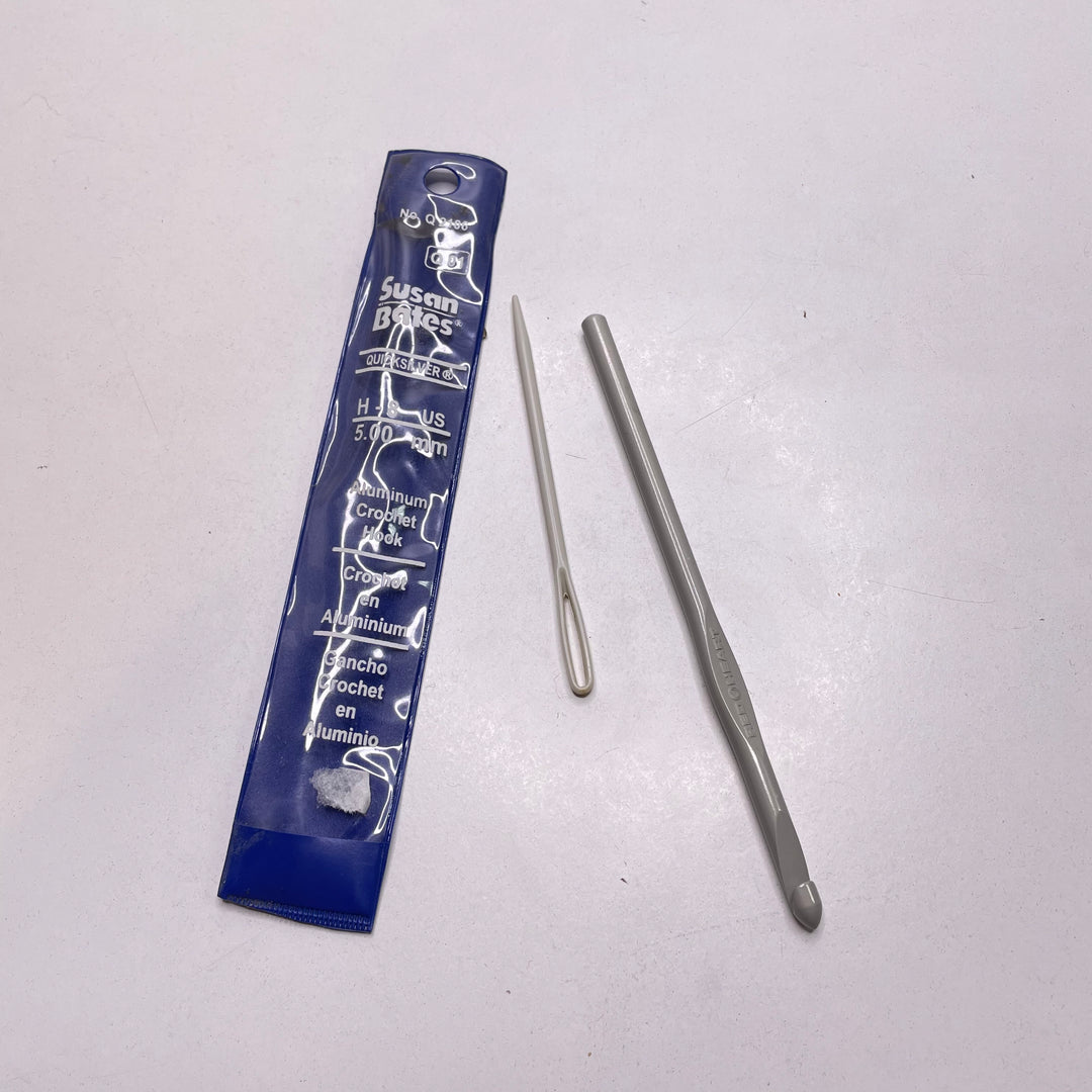 Crochet Hook And Needle Set Sewing Tool - Grey - Individual (6788396089457)