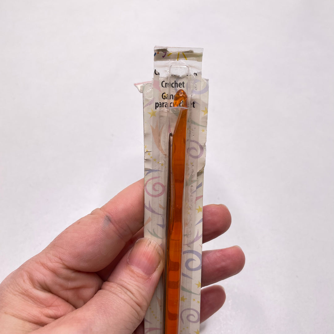 Crochet Hook Set Sewing Tool - Orange/Silver - Individual (6788397891697)