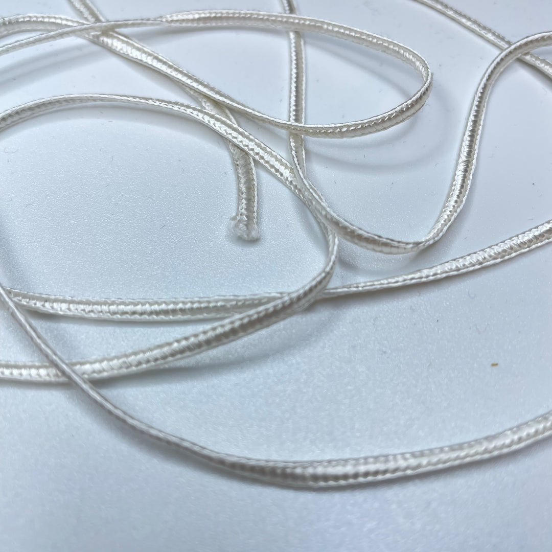 ⅑" (3mm)  Braided Cording Trim - Cream - 1M (6732902498417)