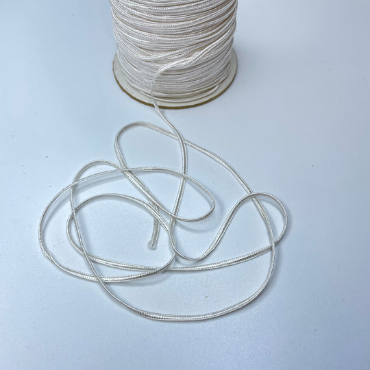 ⅑" (3mm)  Braided Cording Trim - Cream - 1M (6732902498417)