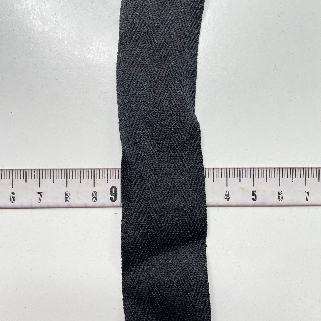 1 ¼" (32mm) Stretchy Twill Tape Trim - Black - 4M Bundle