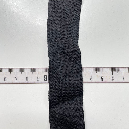 1 ¼" (32mm) Stretchy Twill Tape Trim - Black - 4M Bundle