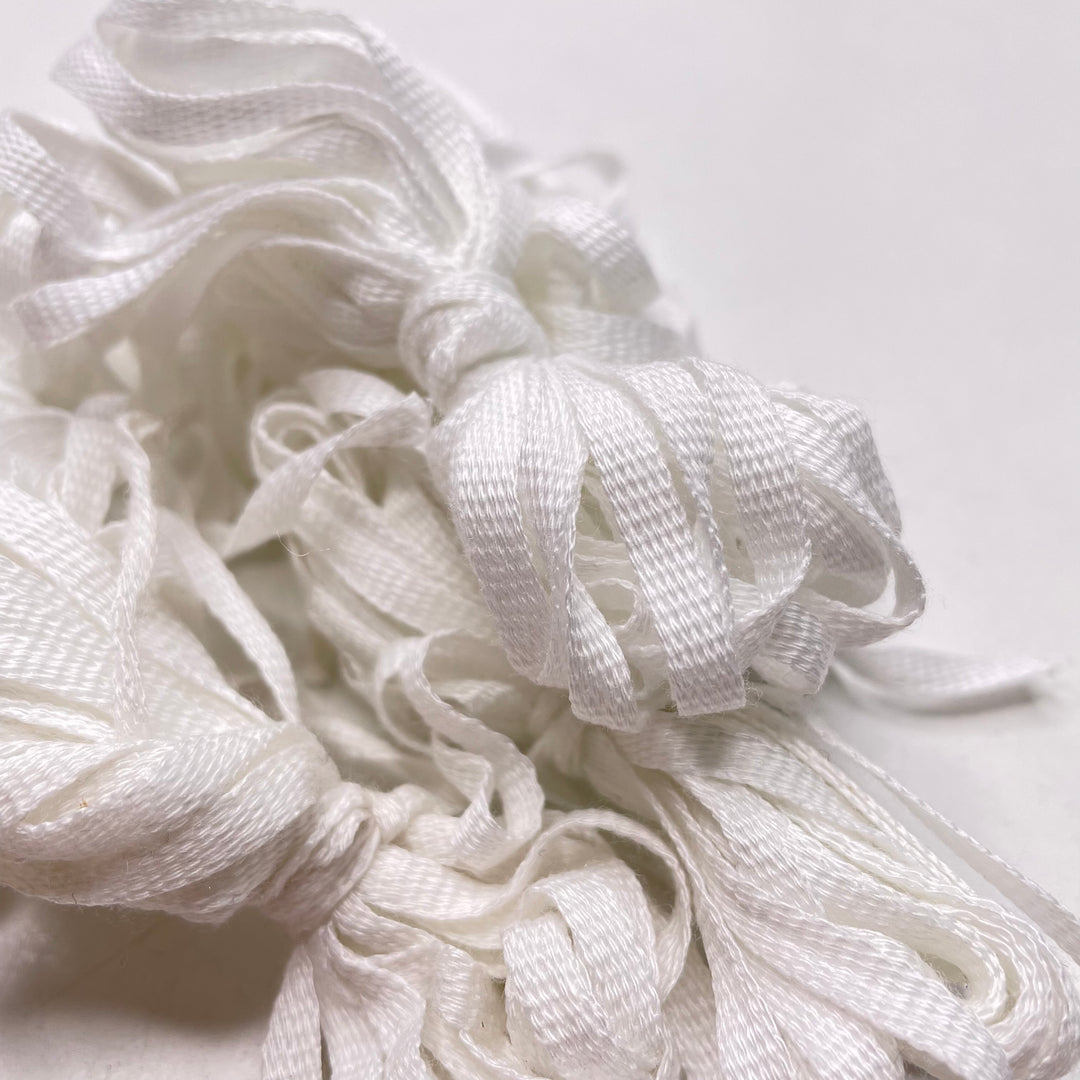 ¼" (6mm)  Braided Tape Trim - White - 4M Bundle