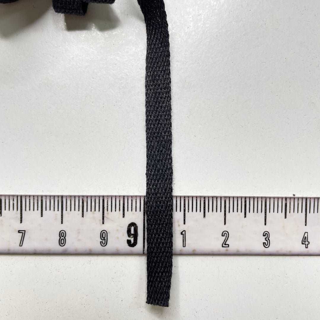 ¼" (6mm)  Braided Tape Trim - Black - 4M Bundle
