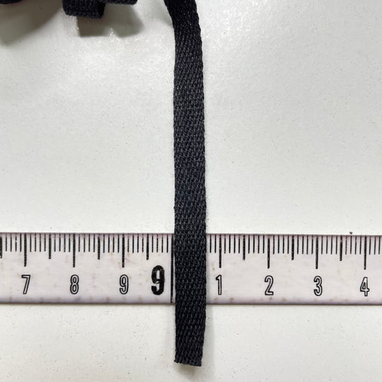¼" (6mm)  Braided Tape Trim - Black - 4M Bundle