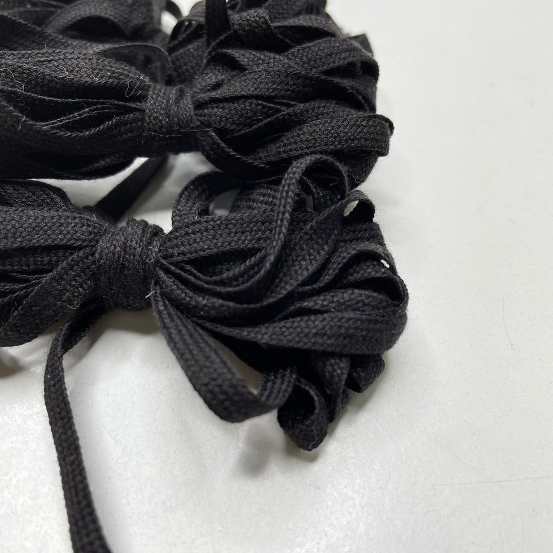 ¼" (6mm)  Braided Tape Trim - Black - 4M Bundle