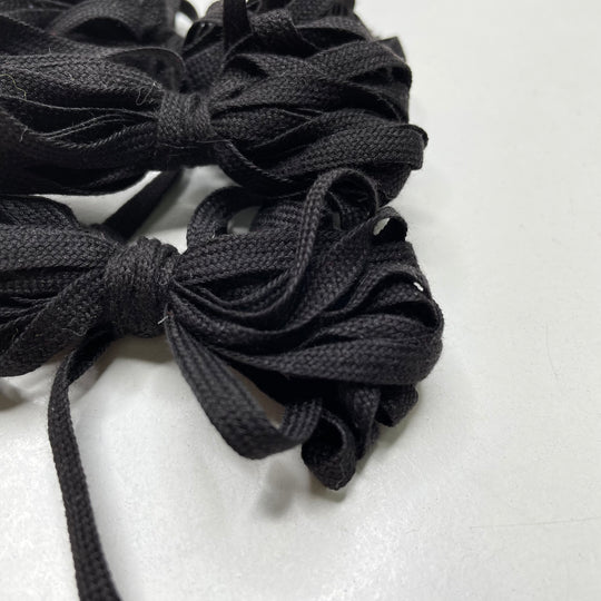 ¼" (6mm)  Braided Tape Trim - Black - 4M Bundle