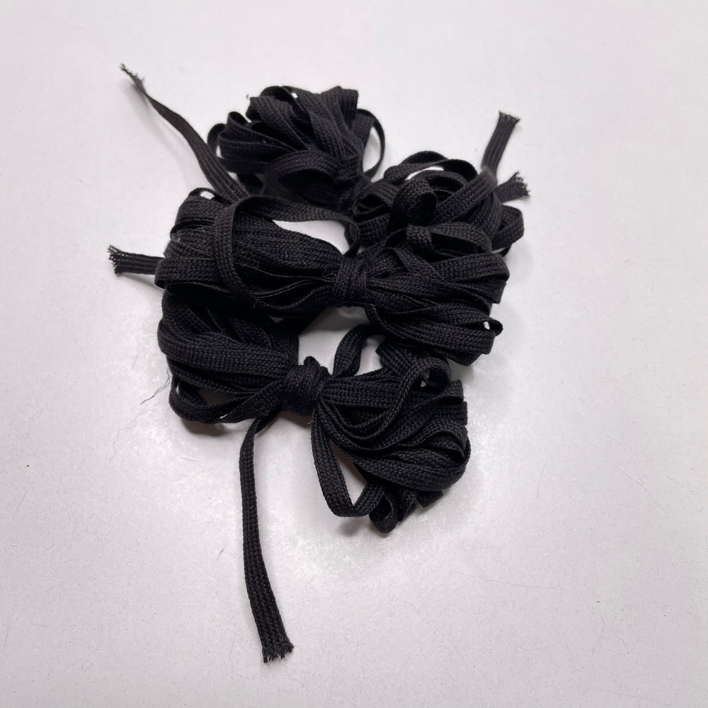 ¼" (6mm)  Braided Tape Trim - Black - 4M Bundle