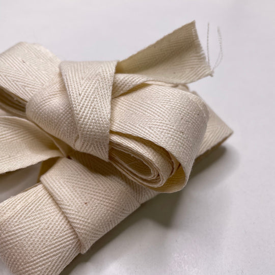 1" (25mm)  Twill Tape Trim - Light Beige - 2M Bundle