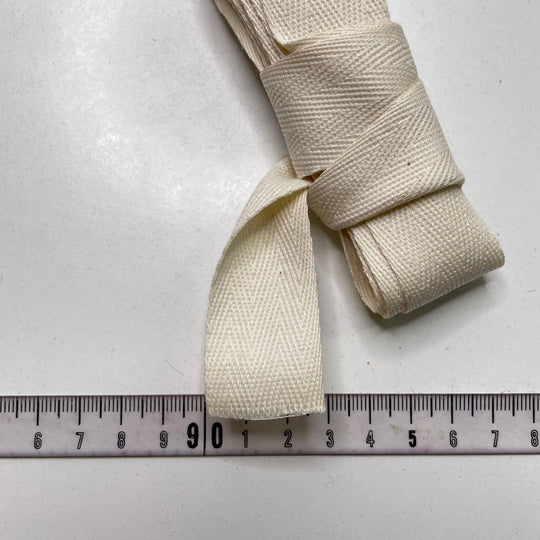 1" (25mm)  Twill Tape Trim - Light Beige - 2M Bundle