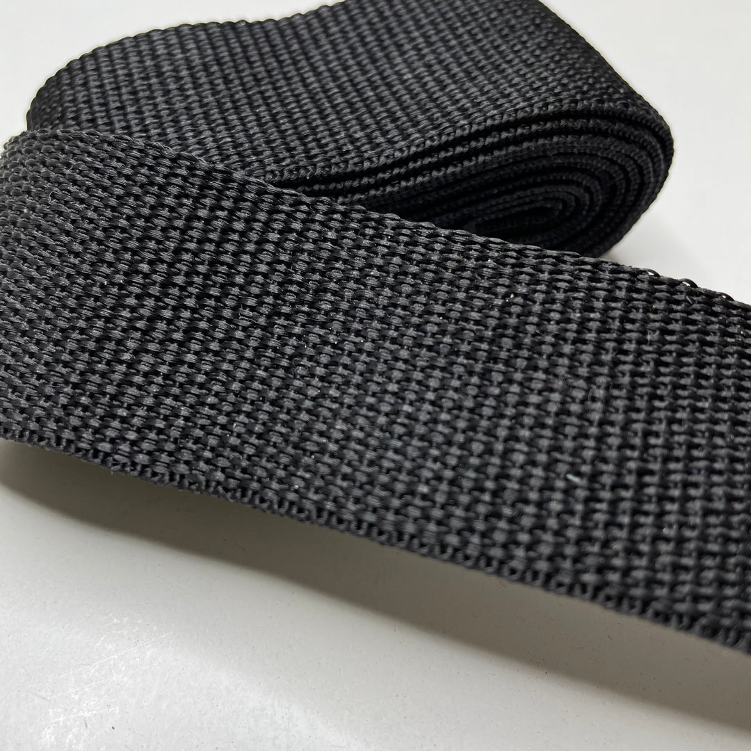 1 ⅖" (36mm)   Webbing Trim - Black - 1.85M Bundle