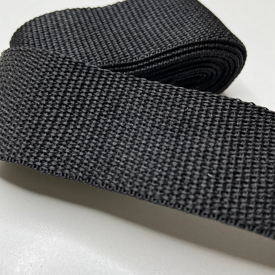 1 ⅖" (36mm)   Webbing Trim - Black - 1.85M Bundle