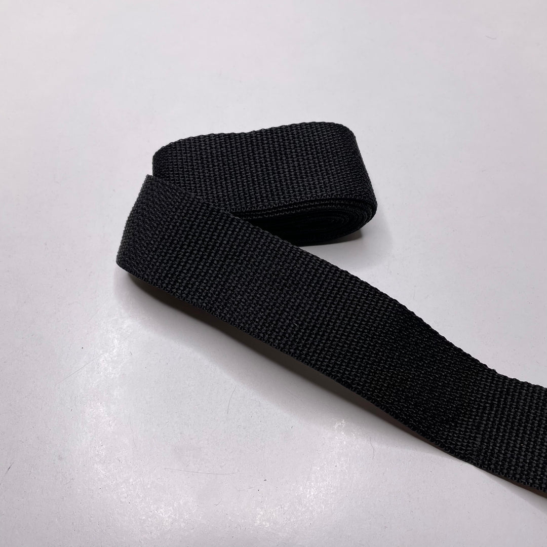 1 ⅖" (36mm)   Webbing Trim - Black - 1.85M Bundle