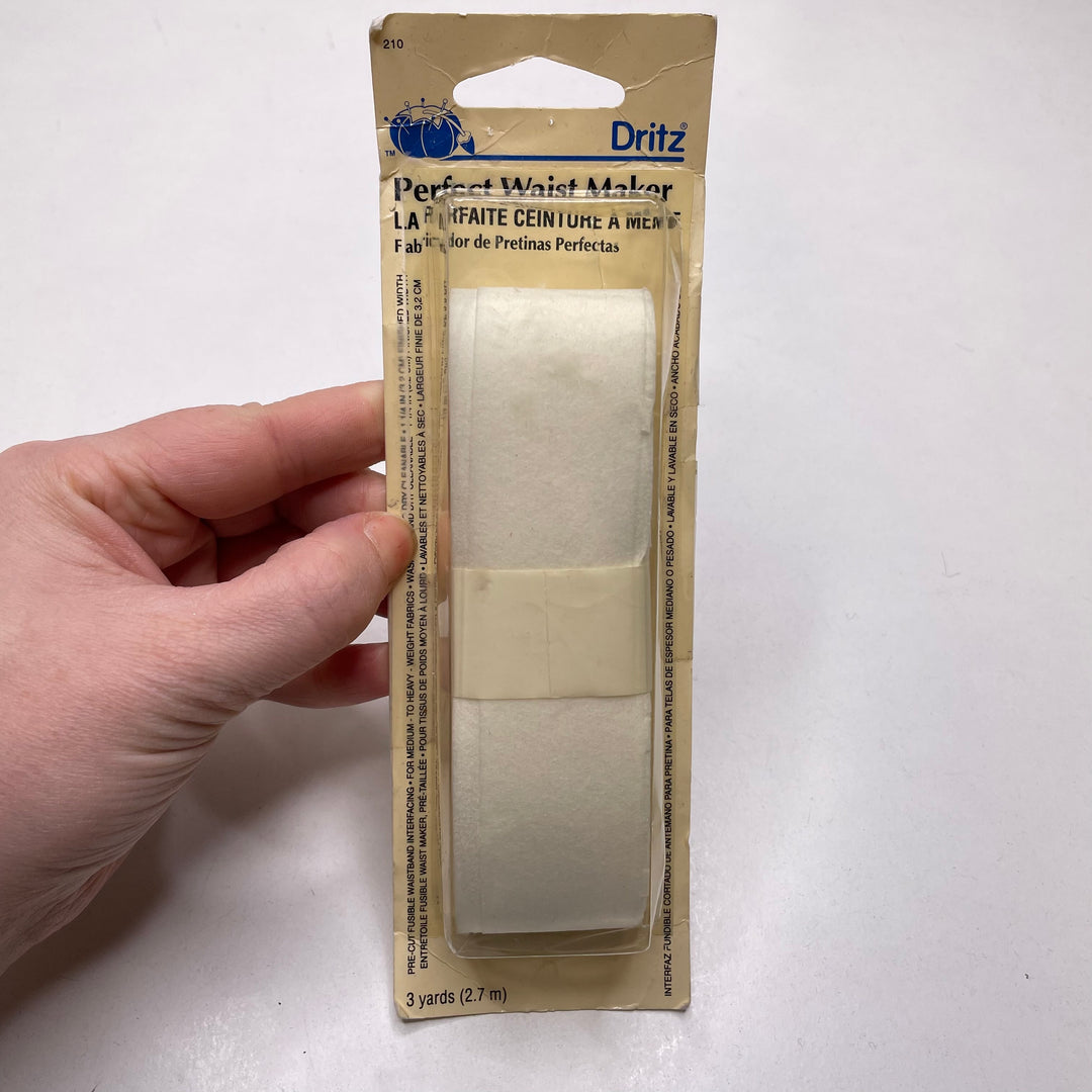 1 ¼" (32mm) Vintage/Fusible  Tape Trim - Cream - 1 Pack