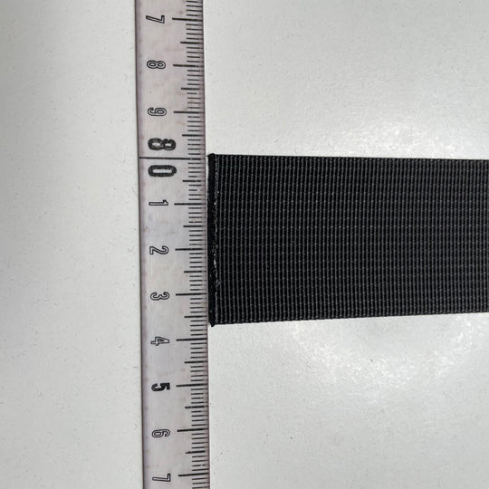 1" (25mm)   Webbing Trim - Black - 10 Pack