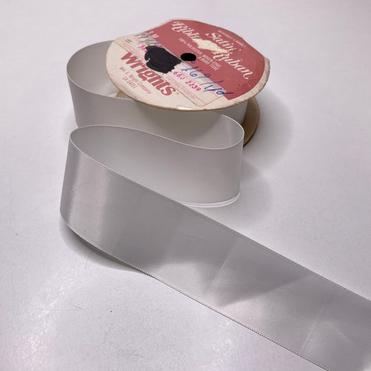 1 ½" (38mm)  Satin Ribbon Trim - White - Roll