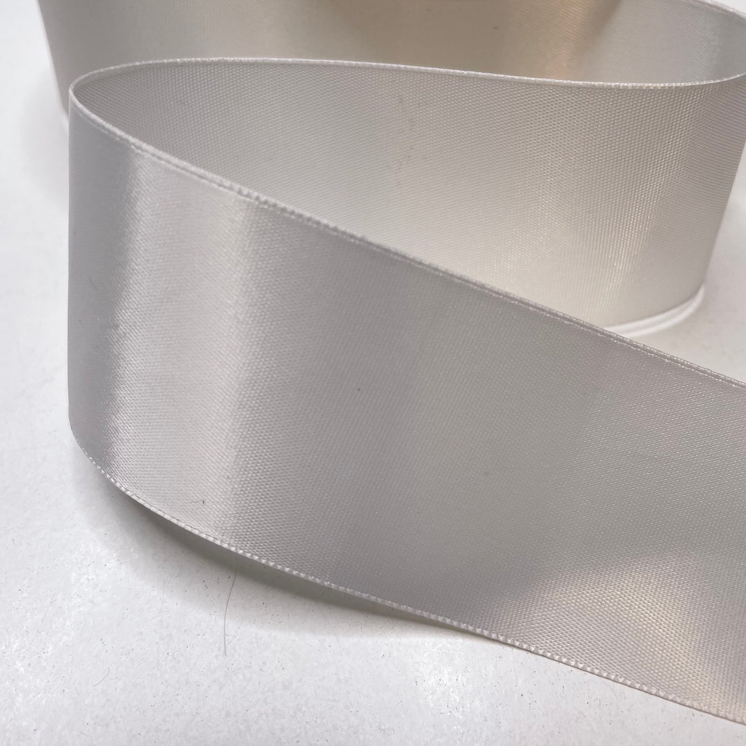 1 ½" (38mm)  Satin Ribbon Trim - White - Roll