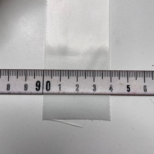 1 ½" (38mm)  Satin Ribbon Trim - White - Roll