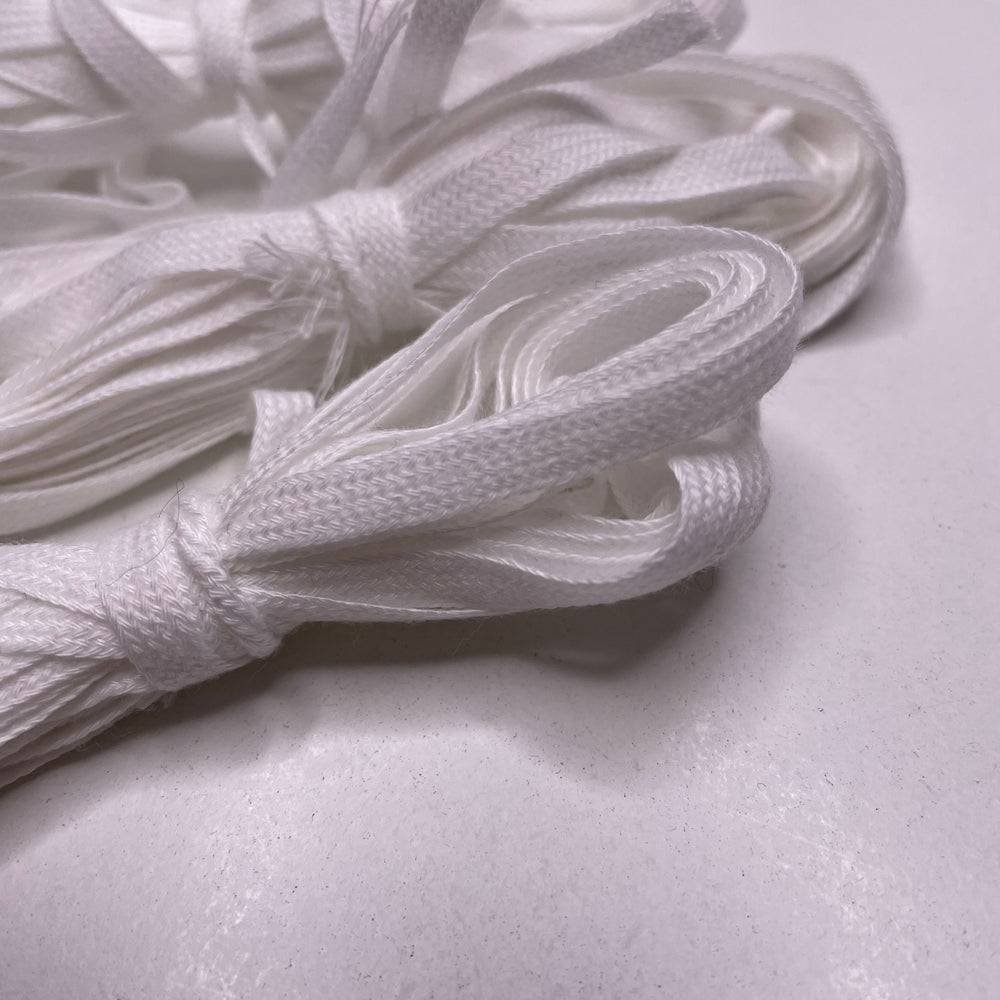 ¼" (6mm)  Twill Tape Trim - White - 4M Bundle