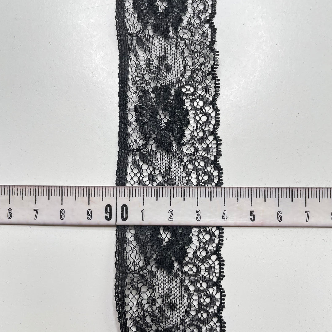 1 ½" (40mm)   Lace Trim - Black - 13.4M Bundle