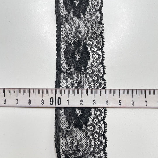 1 ½" (40mm)   Lace Trim - Black - 13.4M Bundle
