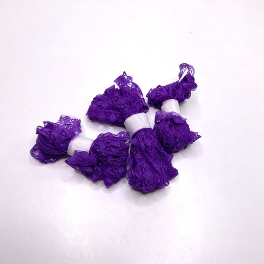 ½" (13mm)  Scalloped  Lace Trim - Purple - 5.5M Bundle