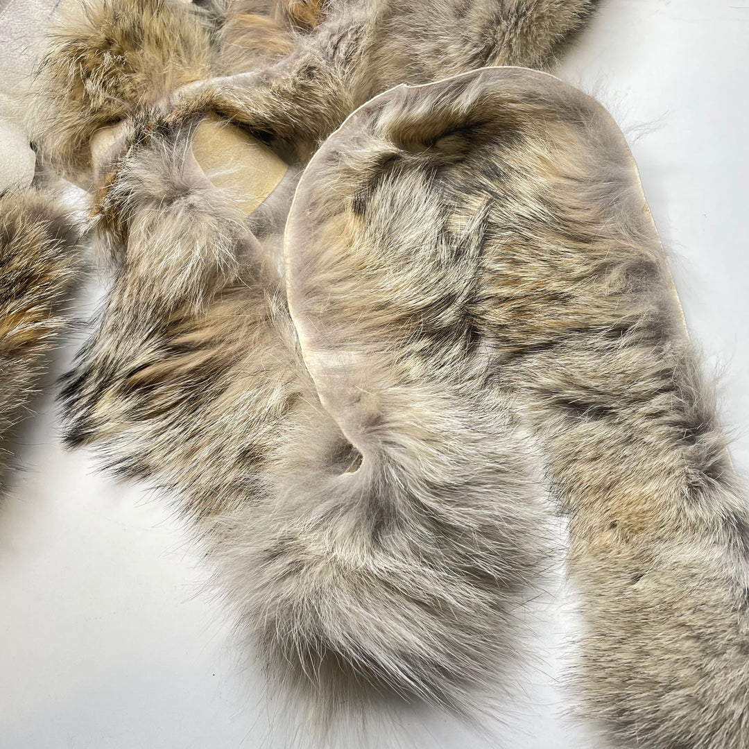 2" (51mm)   Fur Trim - Brown/Cream - 0.65M Bundle