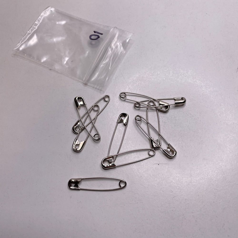 Medium Safety Pins Tools - Silver - 10 Pack