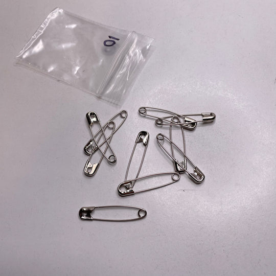 Medium Safety Pins Tools - Silver - 10 Pack