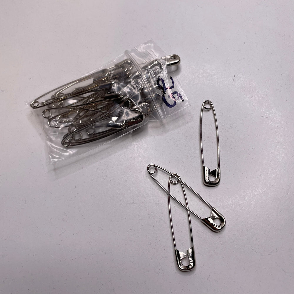 Large Safety Pins Tools - Silver - 25 Pack