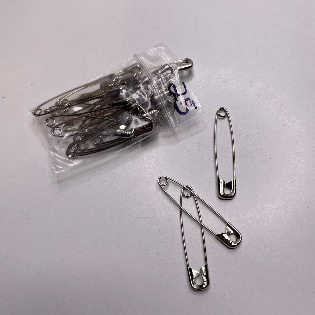 Large Safety Pins Tools - Silver - 25 Pack