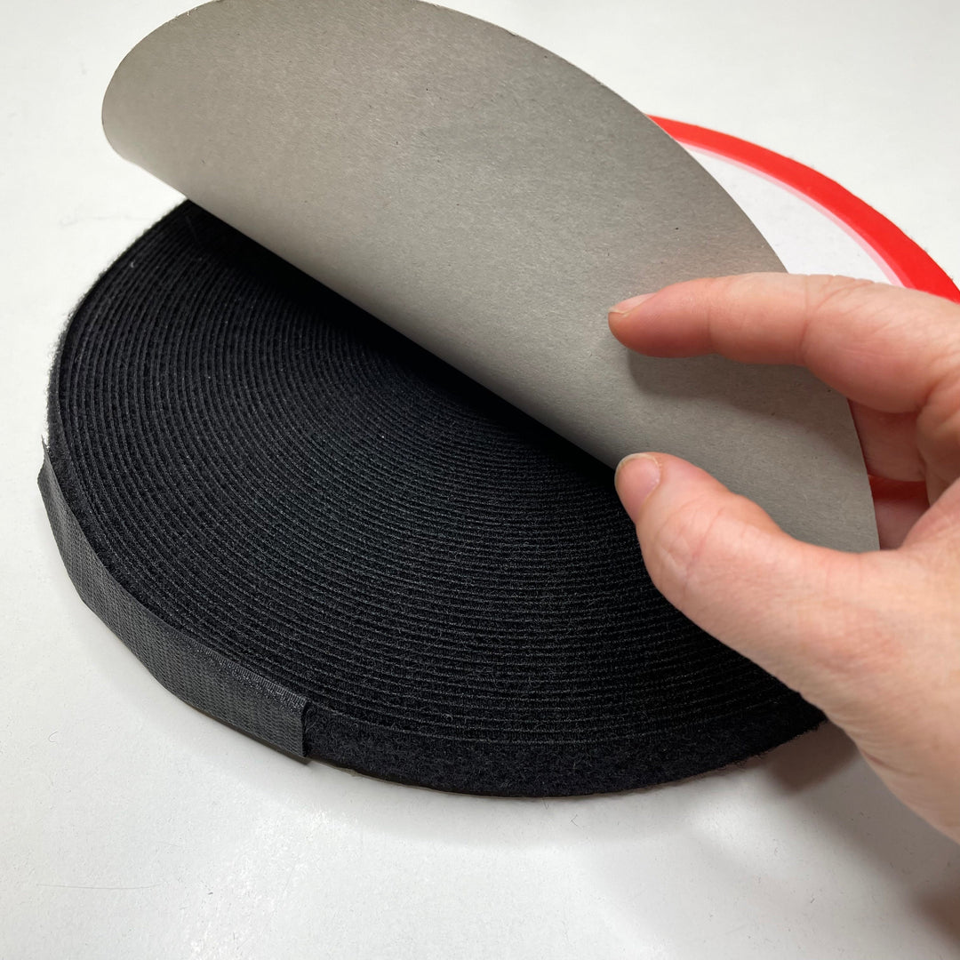 Loop Side Roll Velcro - Black - Individual (6799951036529)