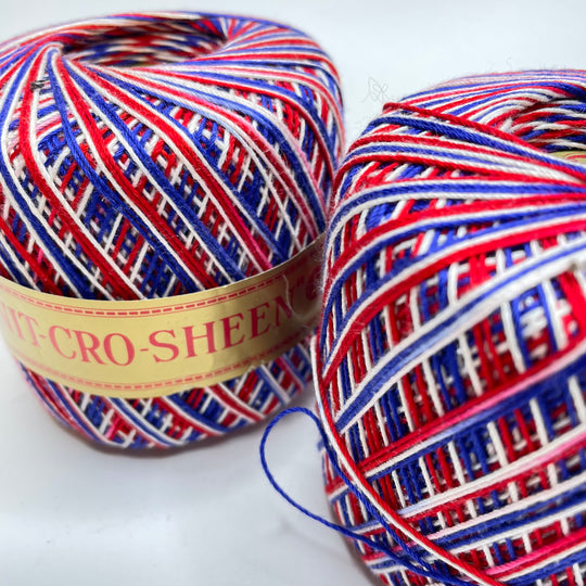 Patriotic Crochet Thread Yarn - Multi - 3 Pack (6787527114865)