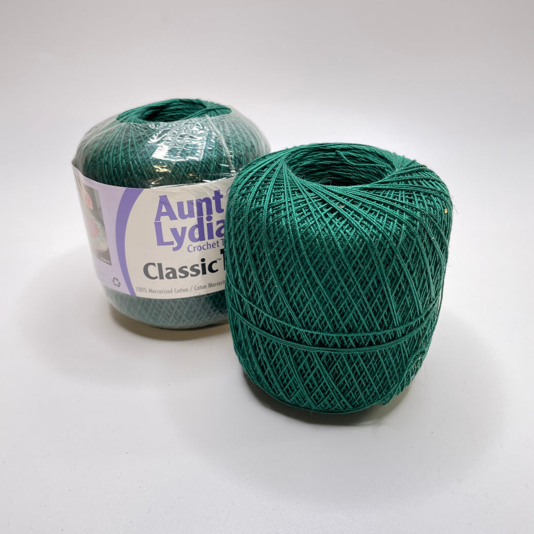 Crochet Thread Yarn - Dark Green - Individual (6782231445617)